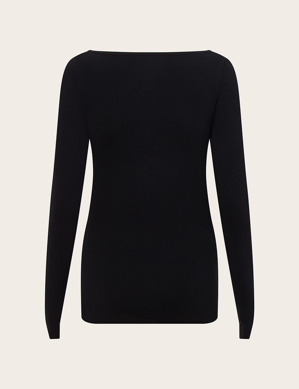Base Layer Boatneck Long Sleeve Top - Black