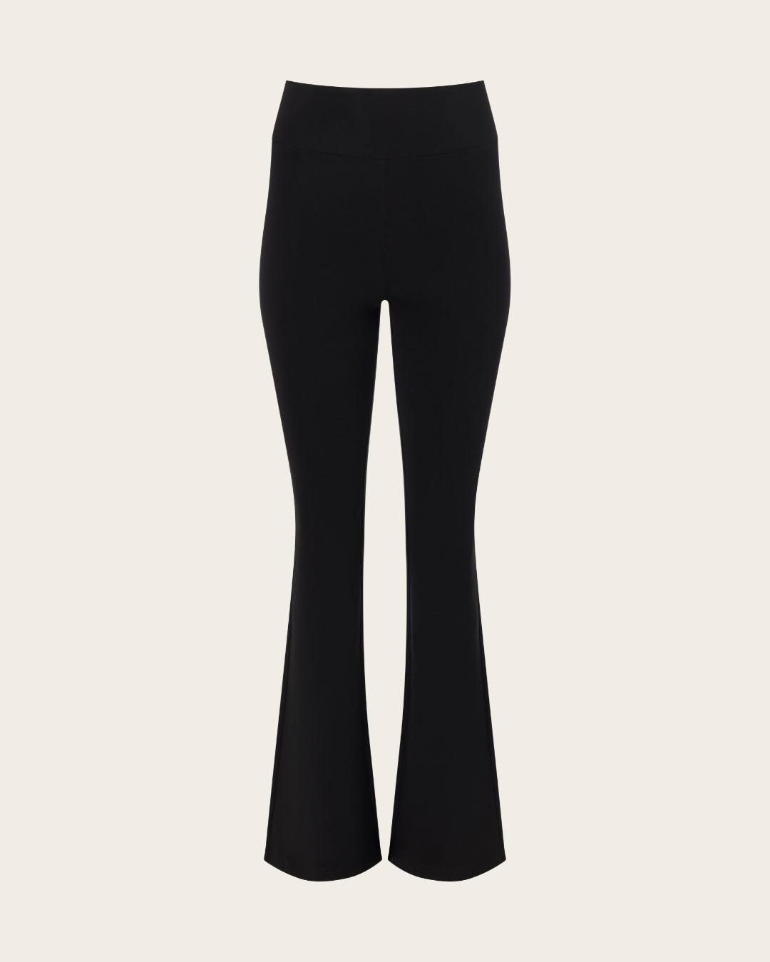 High Waist Flare Pants - Regular  - Black