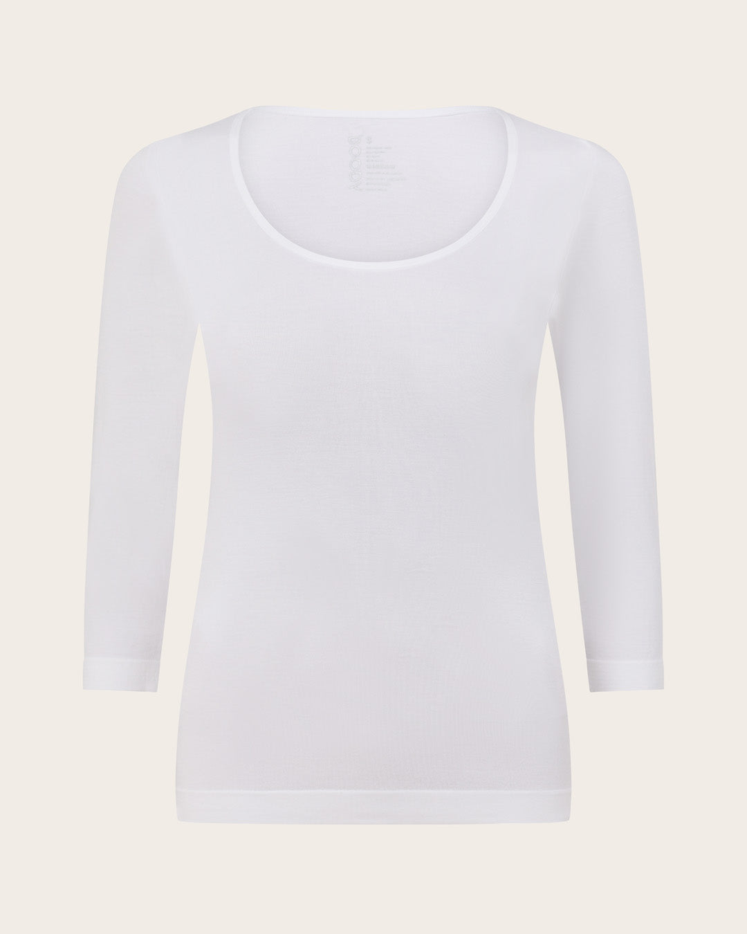 Base Layer 3/4 Sleeve Top - White