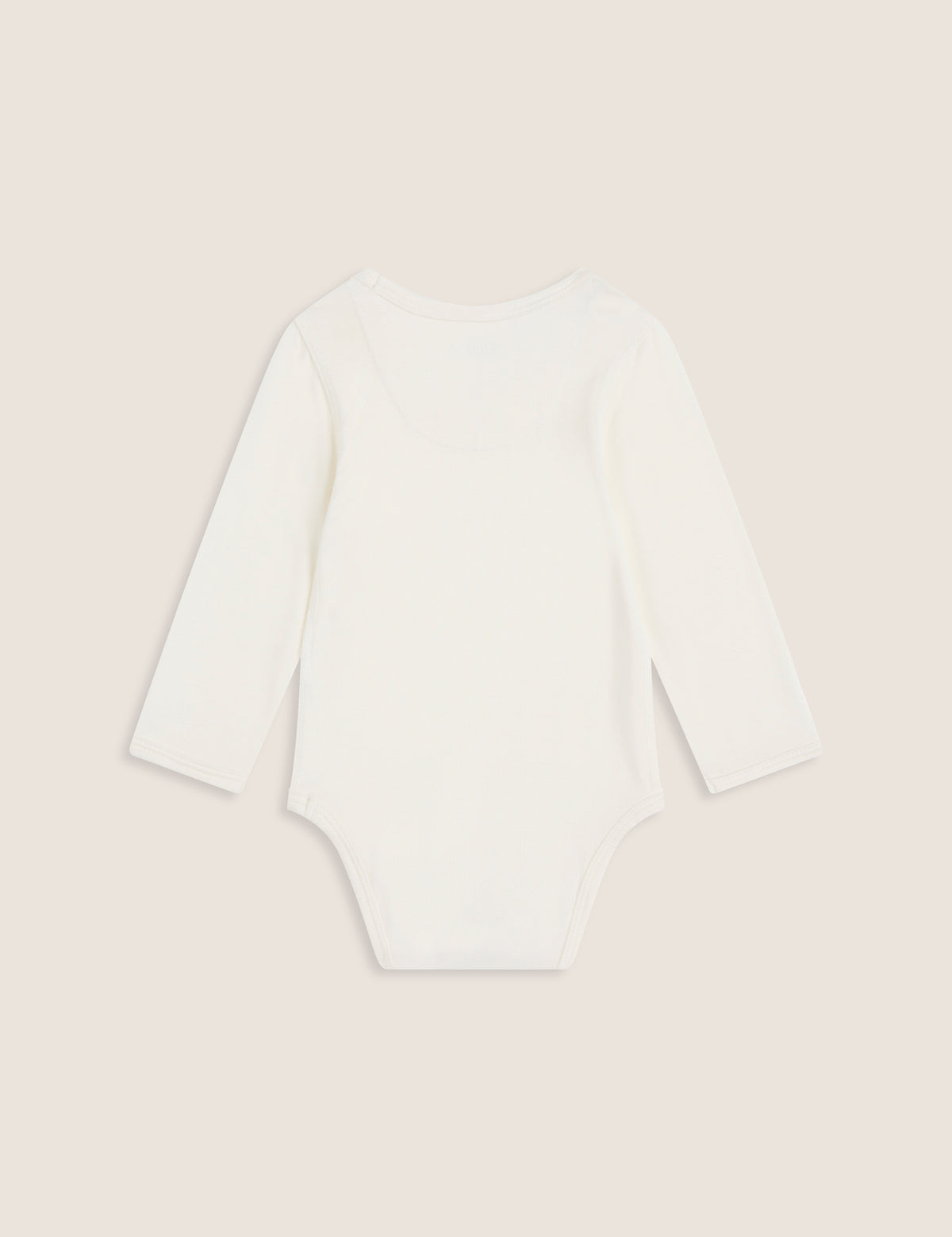Baby Long Sleeve Bodysuit - Natural White