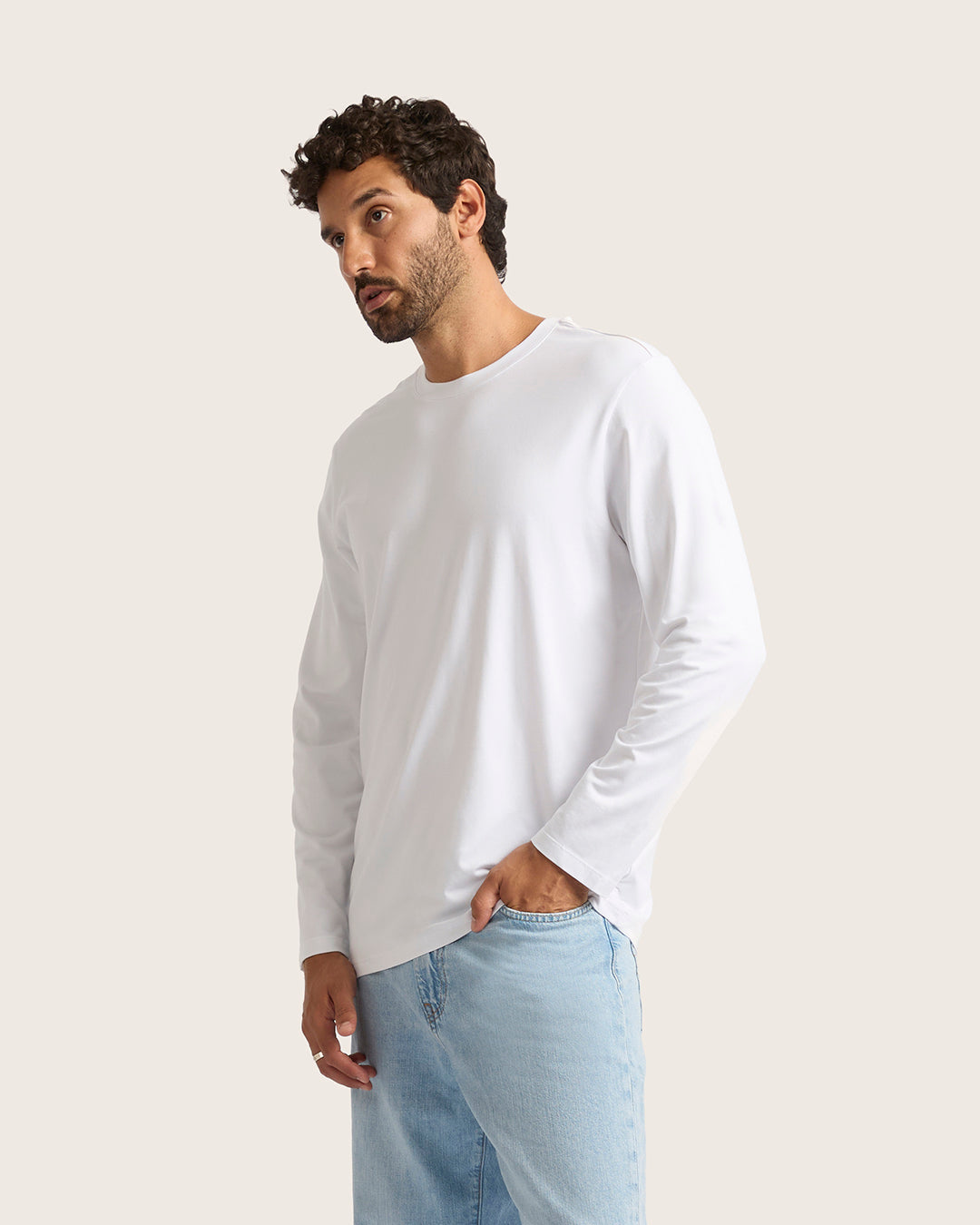 Men's Classic Long Sleeve T-Shirt - White