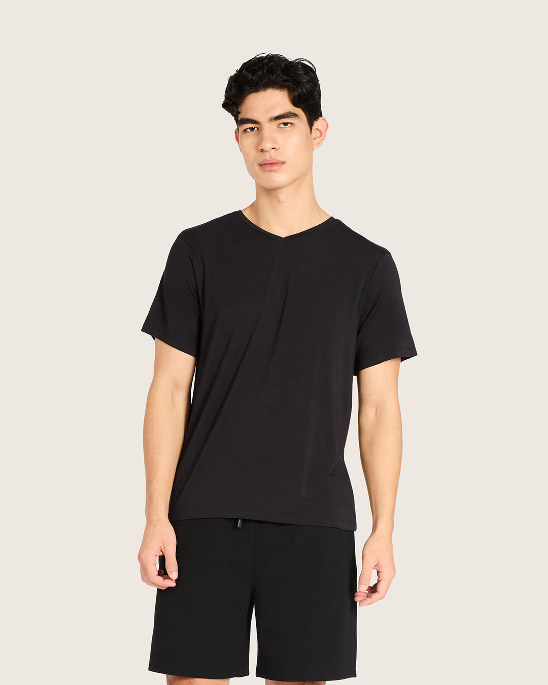 Men's Base Layer V-Neck T-Shirt - Black