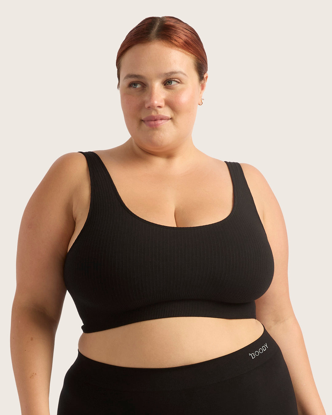 Ribbed Seamfree Crop - Black