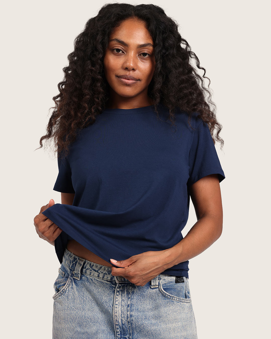 Women's Classic Crew Neck T-Shirt - Navy