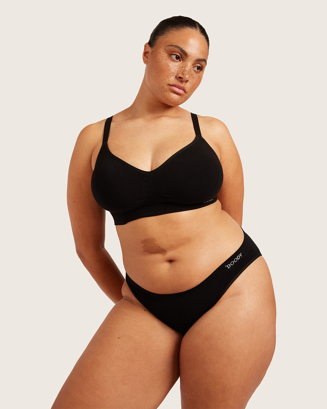 Period & Leak Proof - Hipster Bikini - Light - Black