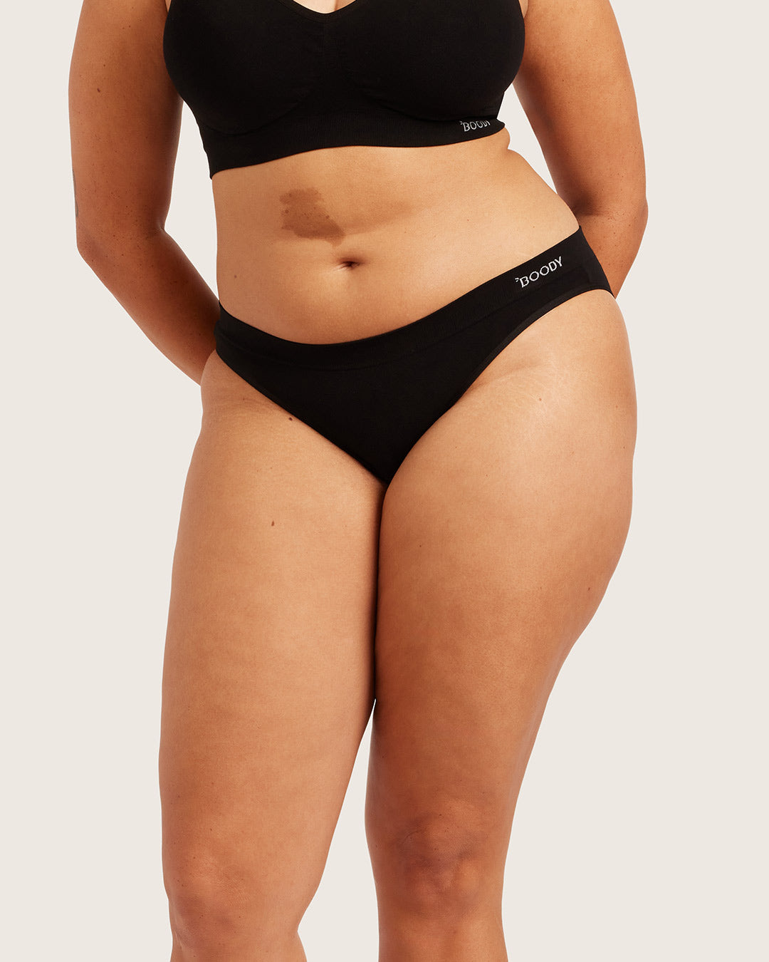 Period & Leak Proof - Hipster Bikini - Light - Black