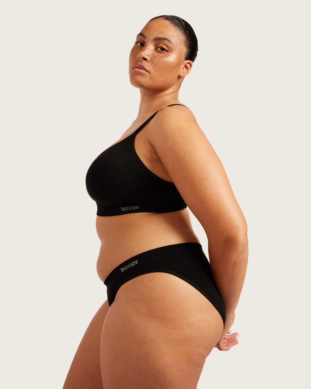 Period & Leak Proof - Hipster Bikini - Light - Black