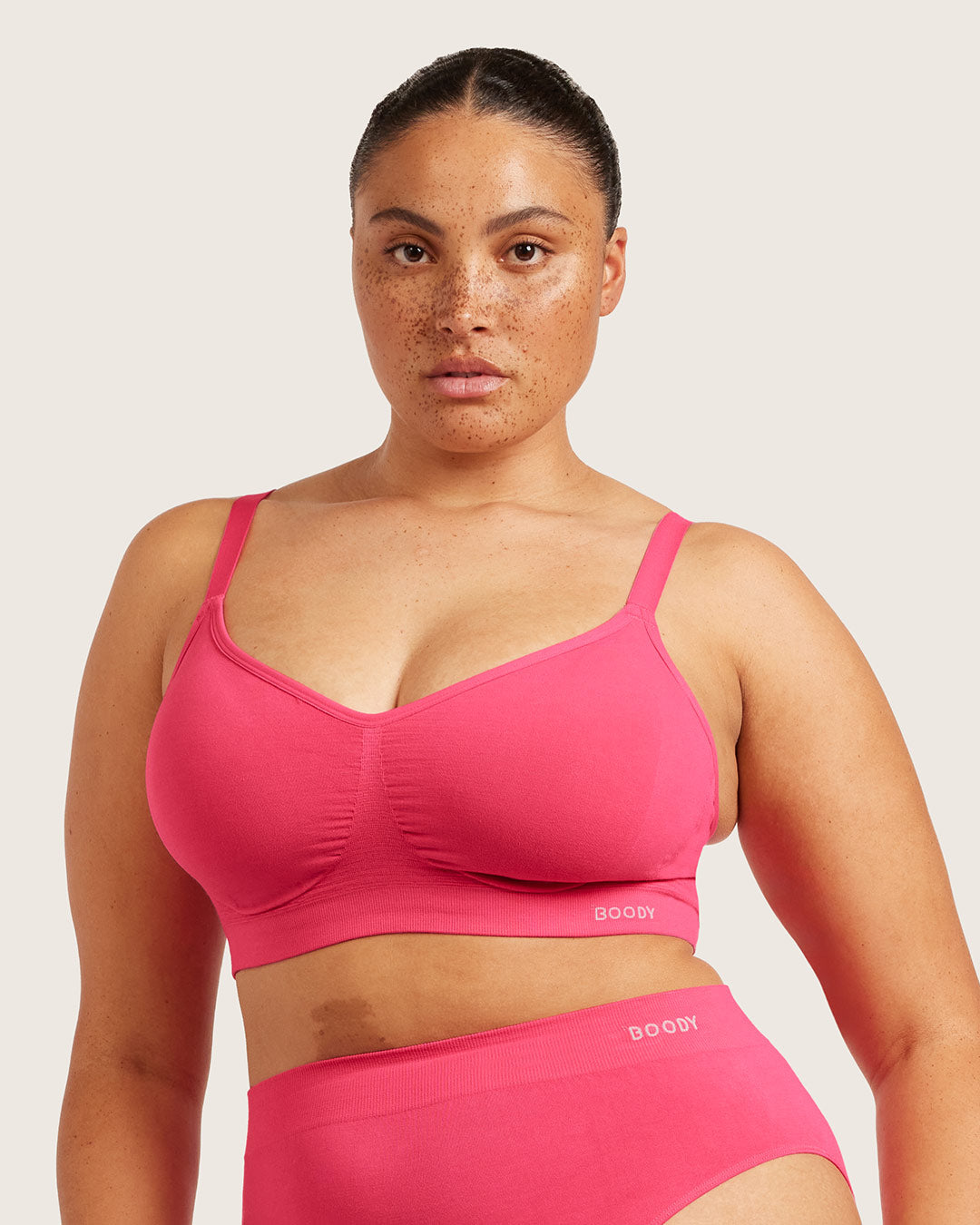 Wireless Full Bust T-Shirt Bra - BCAM Pink
