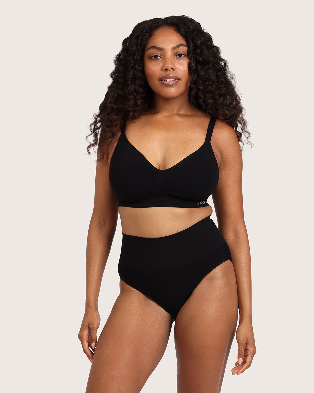 Shaper High Cut Full Briefs - Black