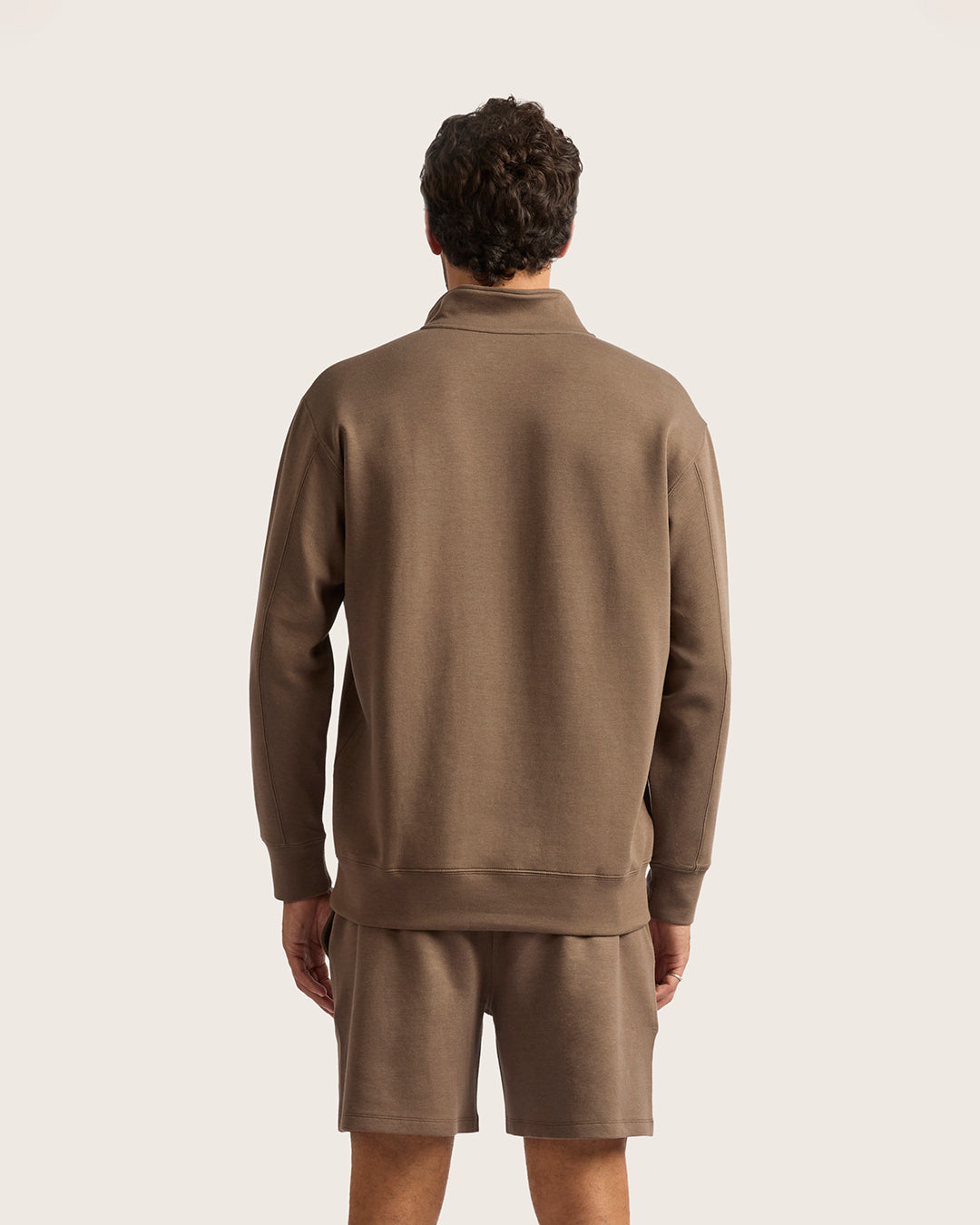 Men's Quarter Zip Sweater - Oyster