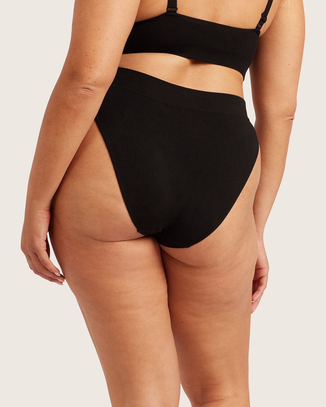 High Cut Full Briefs - Black