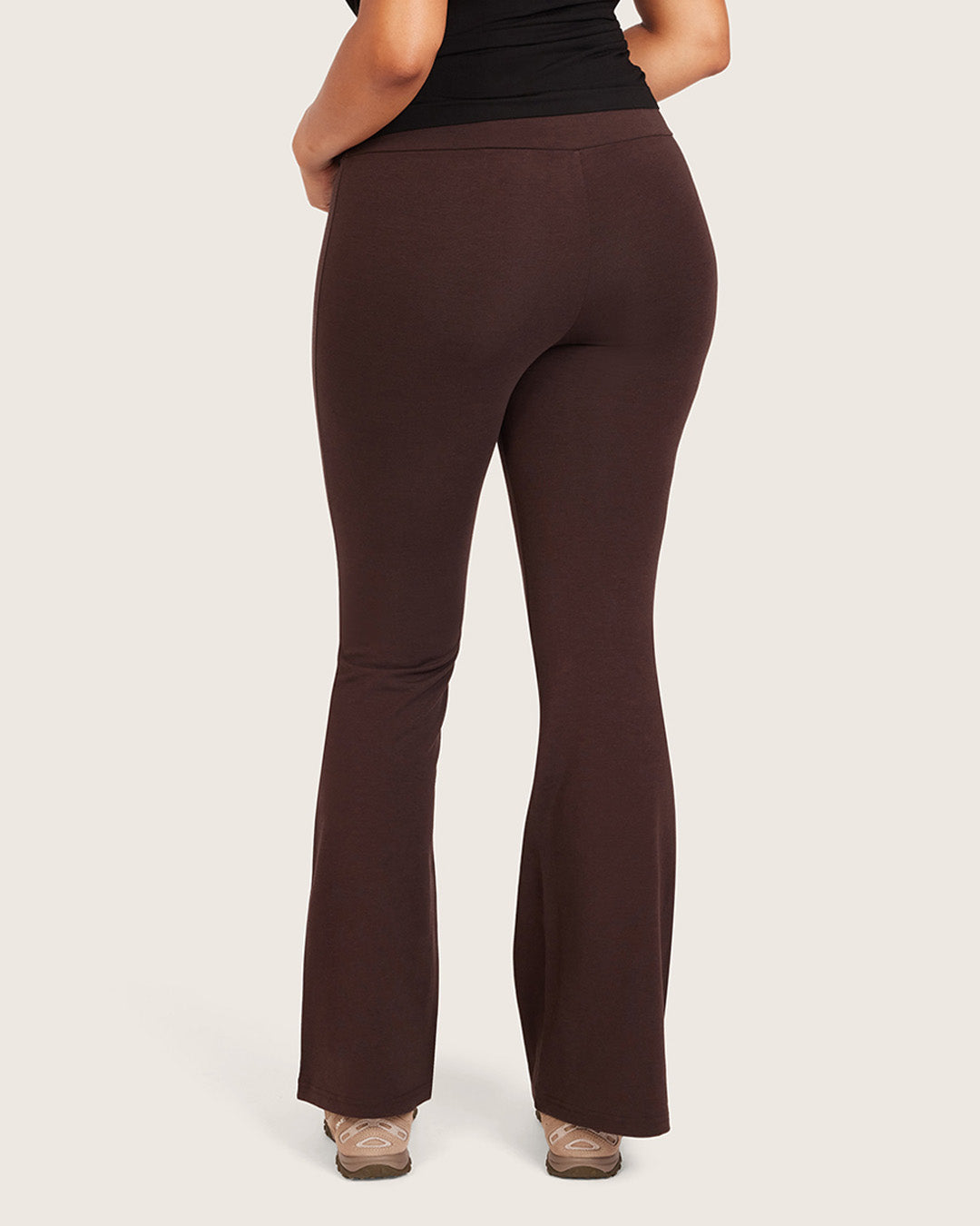 High Waist Flare Pants - Regular - Carob