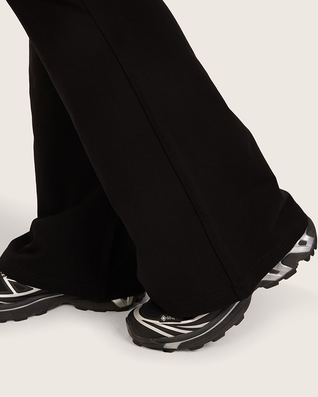 High Waist Flare Pants - Short - Black