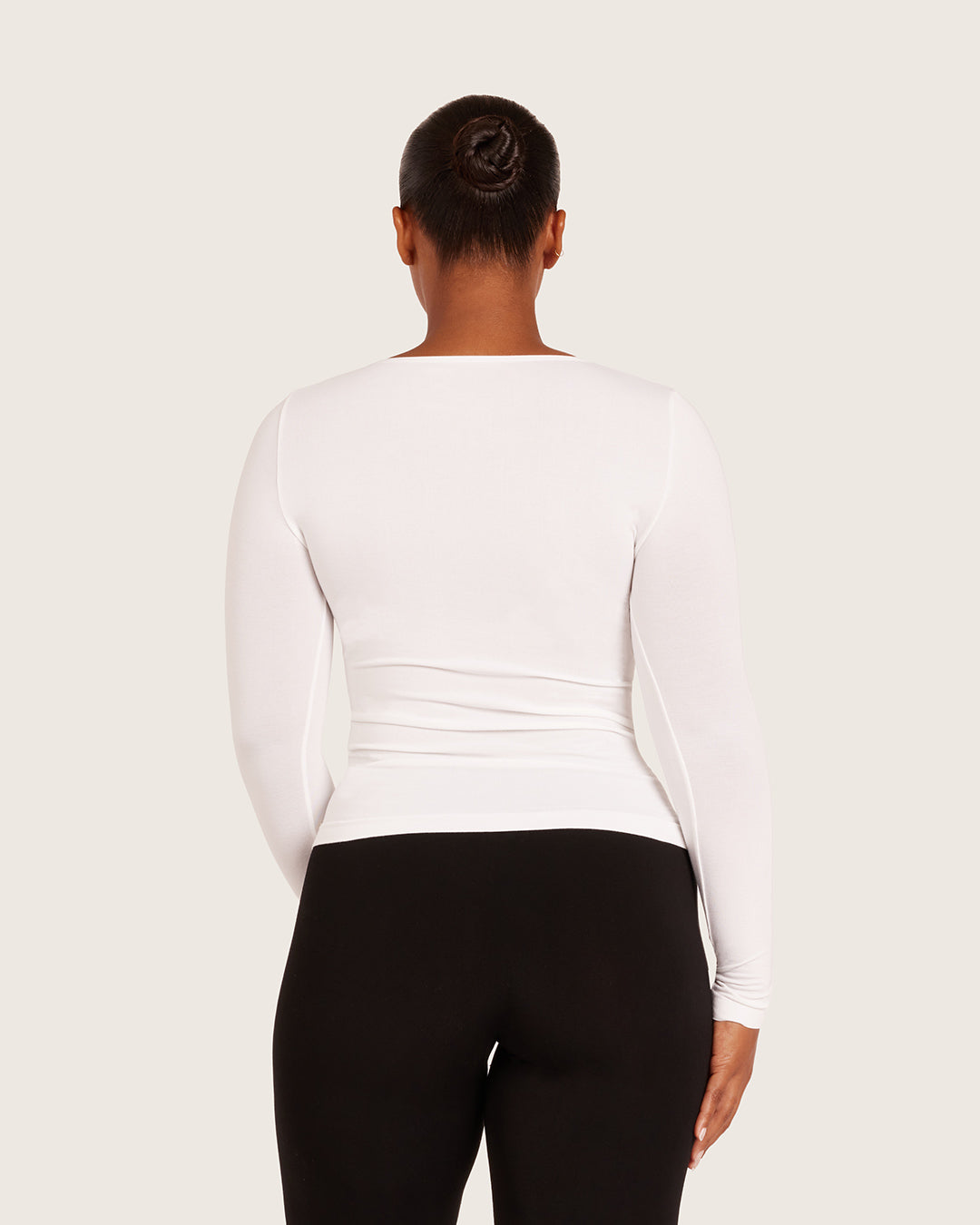 Women's Base Layer Long Sleeve Top - White