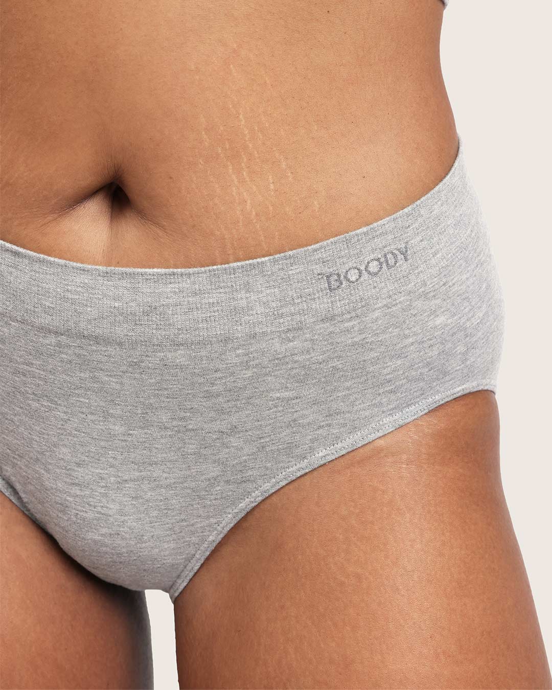 Midi Briefs - Light Grey Marl