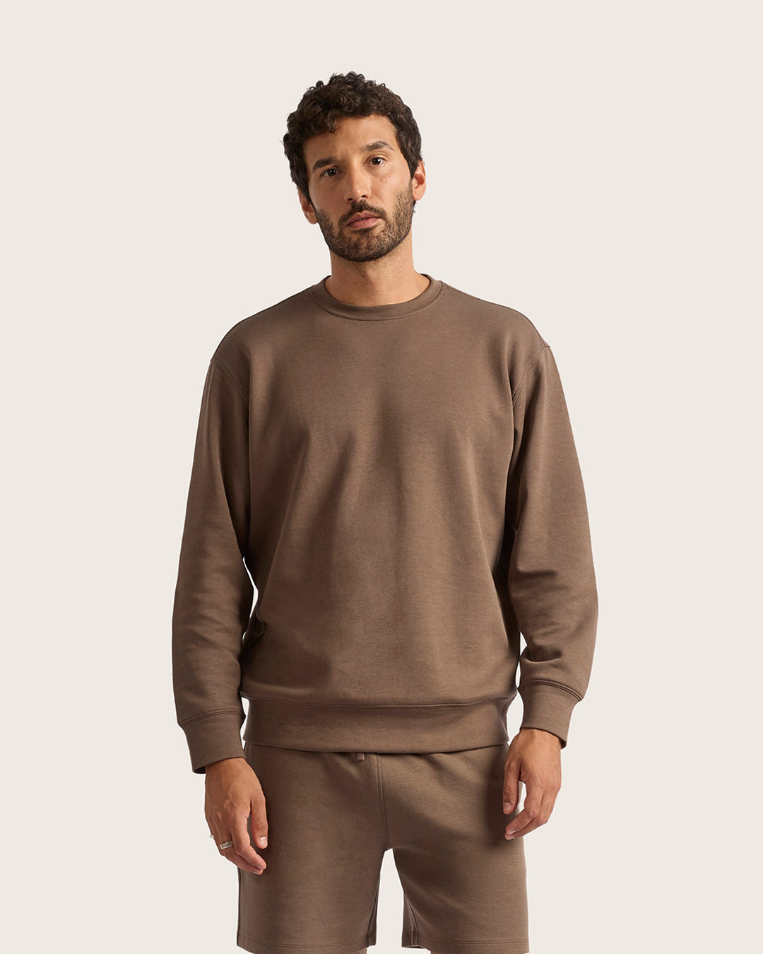 Men's Crew Neck Sweater - Oyster