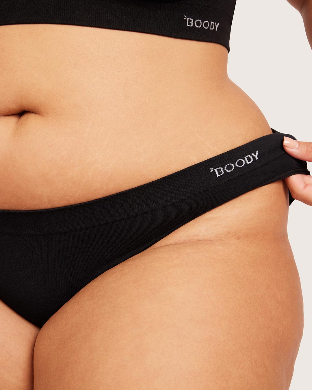 Period & Leak Proof - Hipster Bikini - Light - Black