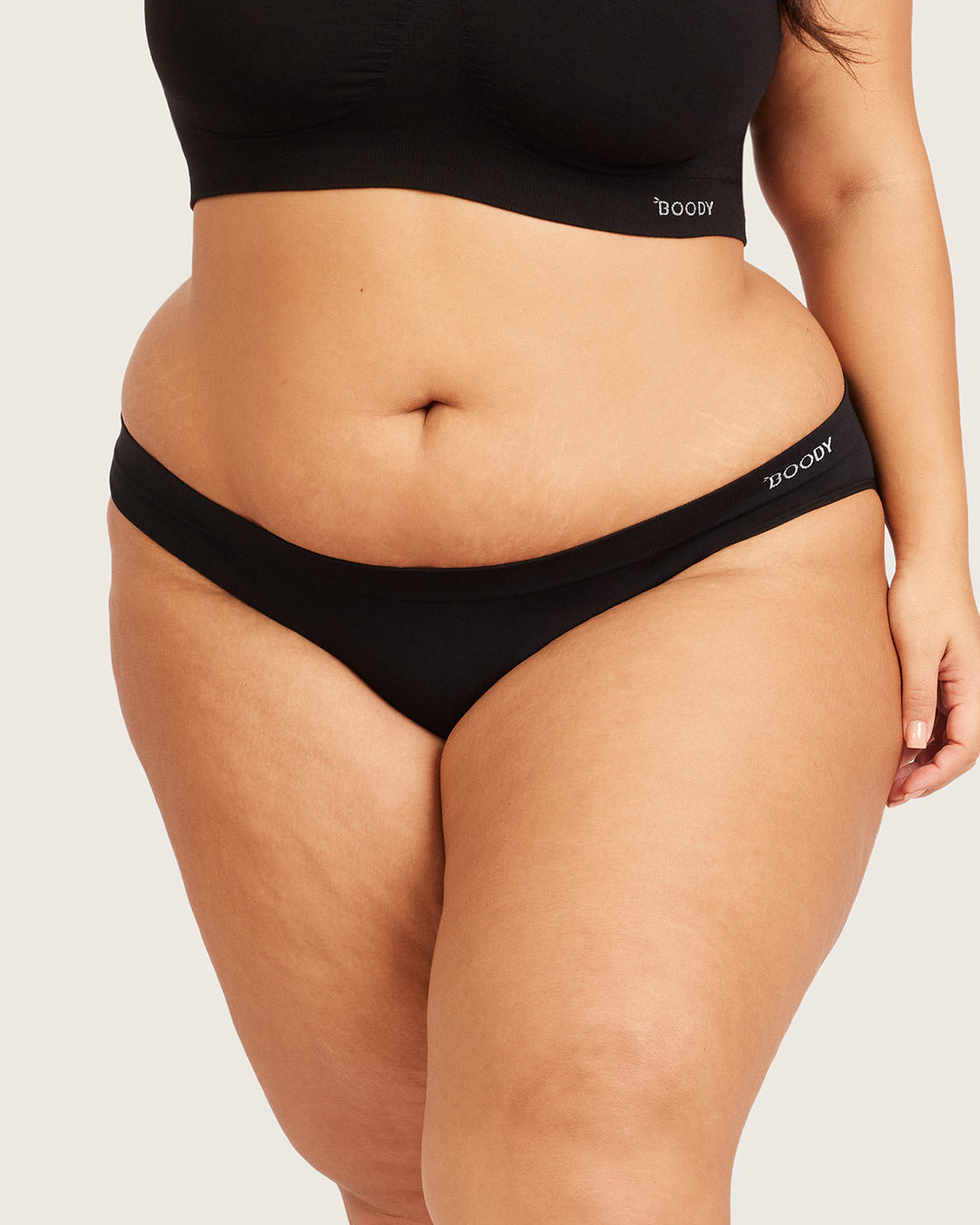 Period & Leak Proof - Hipster Bikini - Light - Black