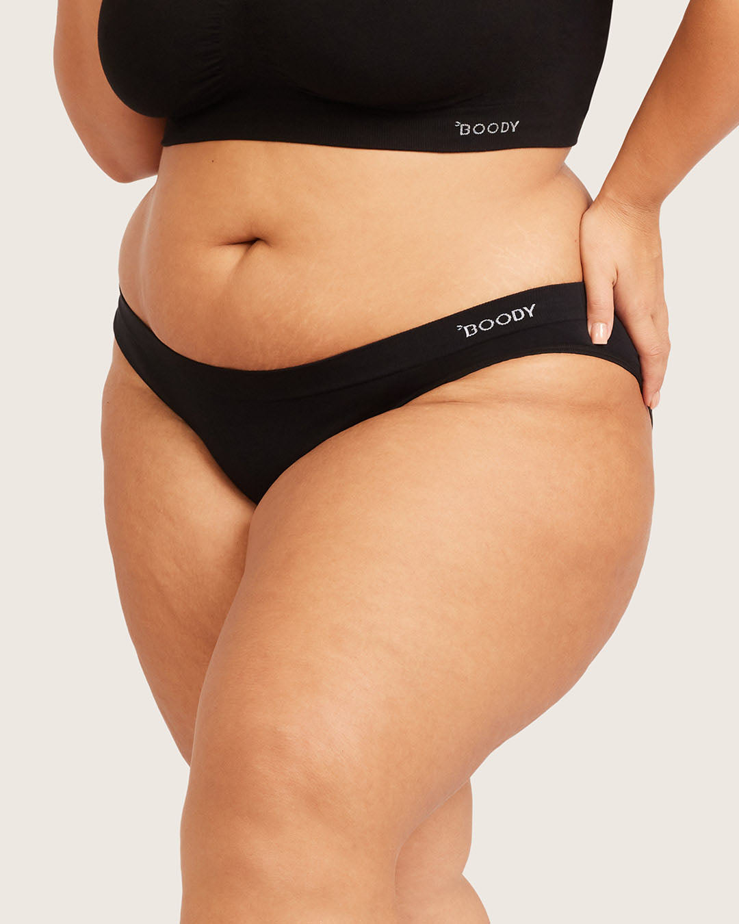 Period & Leak Proof - Hipster Bikini - Light - Black