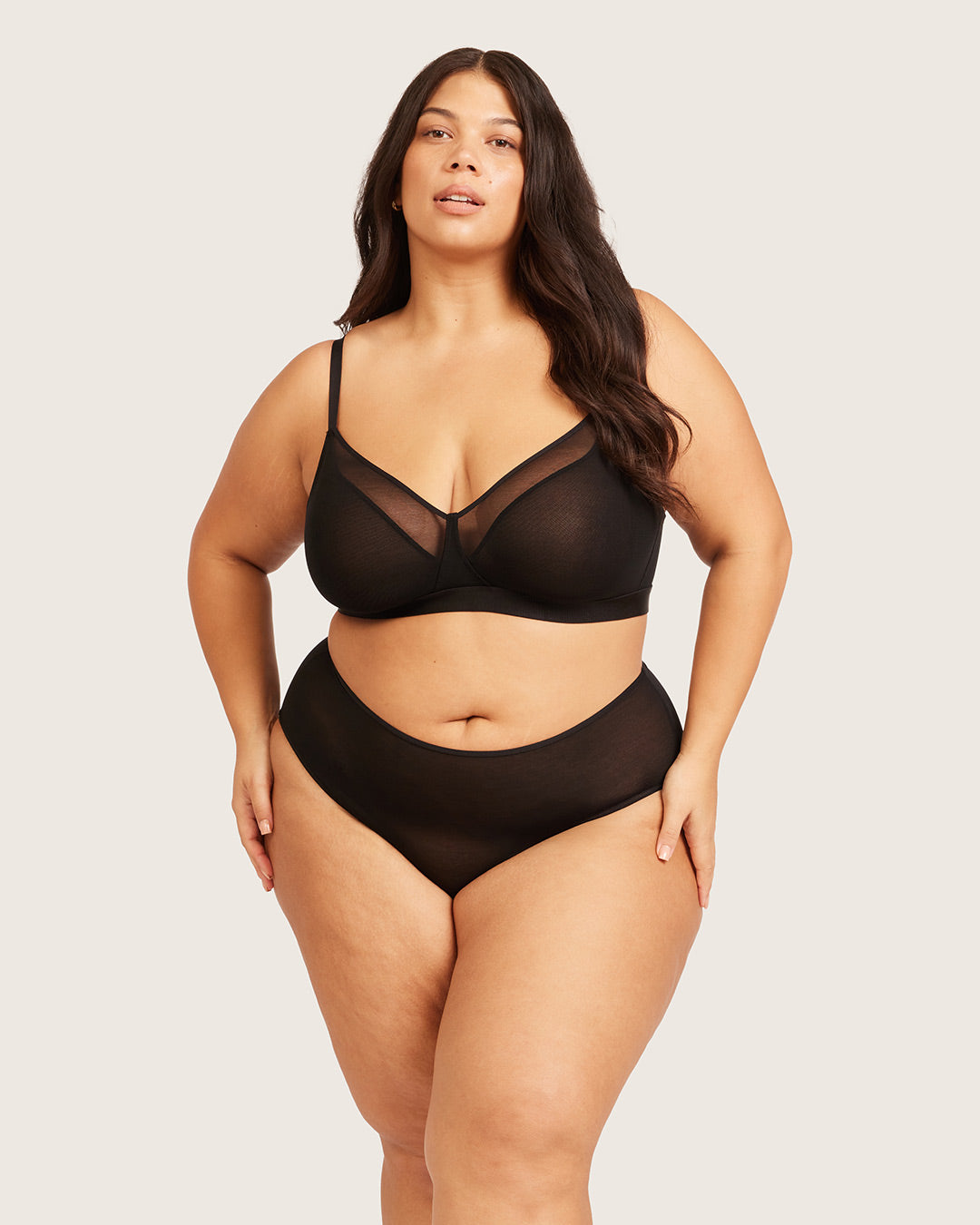 FreeMesh High-Cut Full Briefs - Black