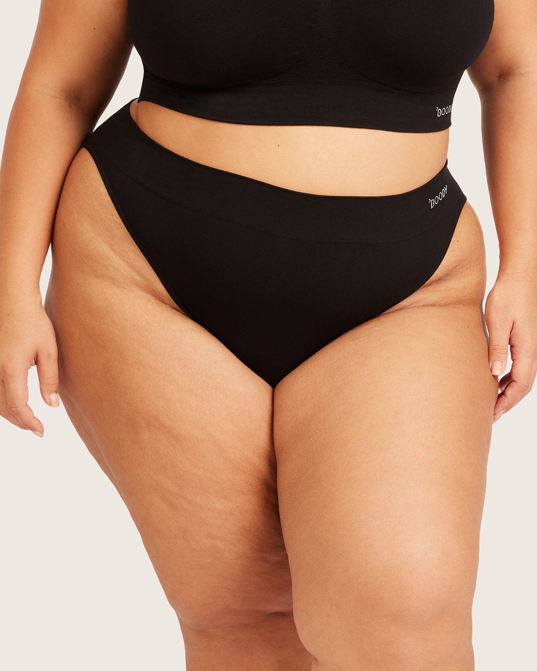 High Cut Full Briefs - Black