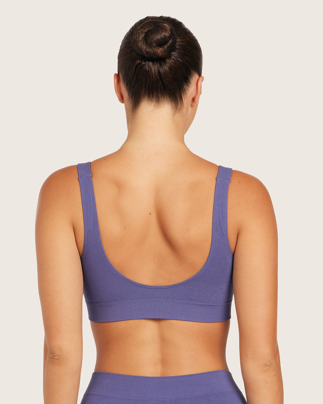 Seamfree Padded Crop Bra - Bluebell