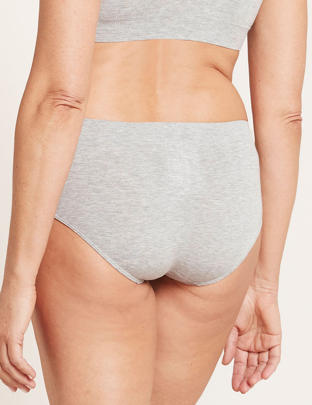 Midi Briefs - Light Grey Marl
