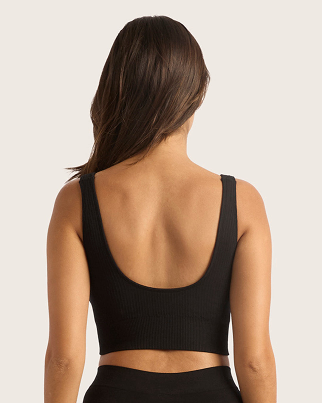 Ribbed Seamfree Crop-Black