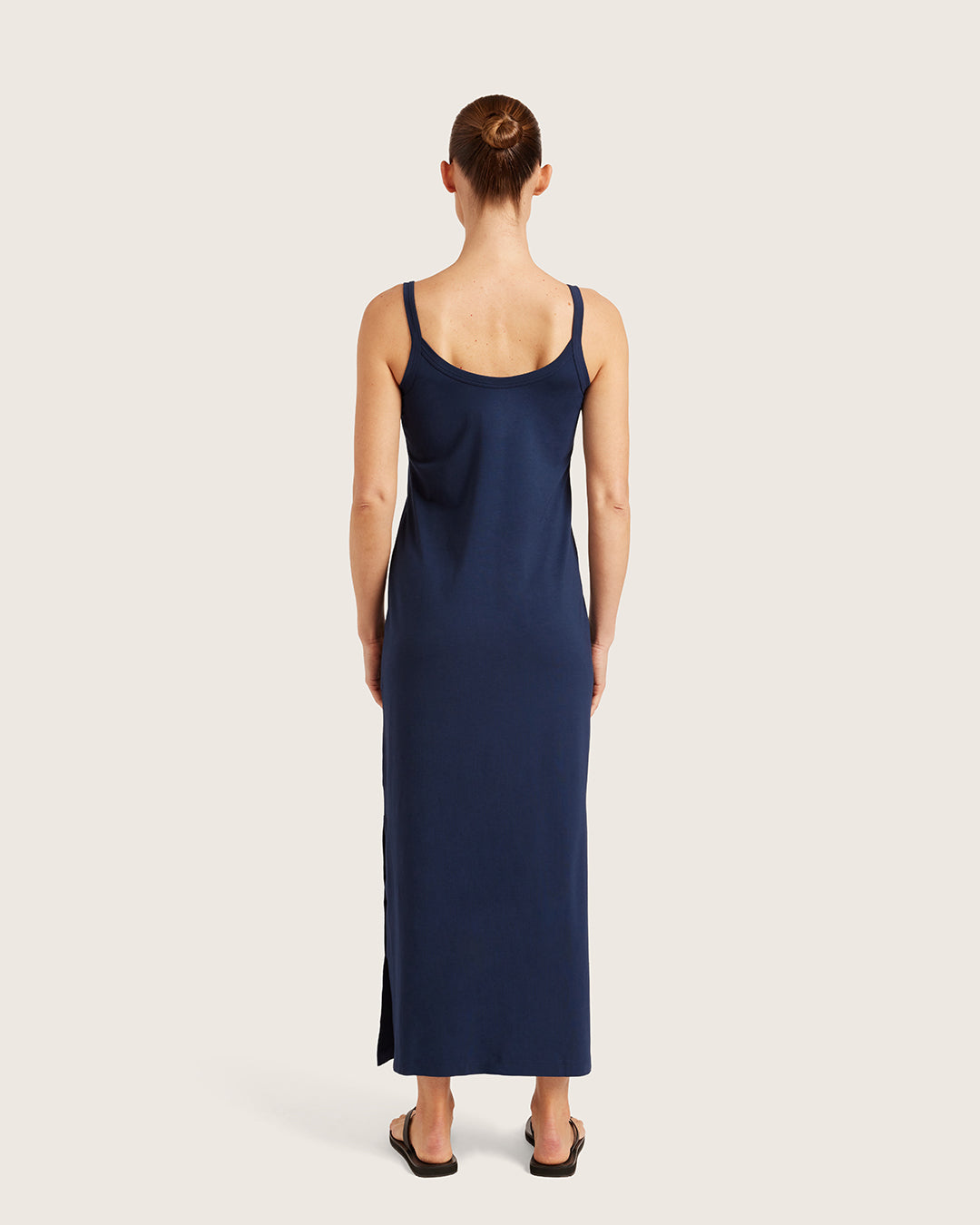 V-Neck Slip Dress - Navy