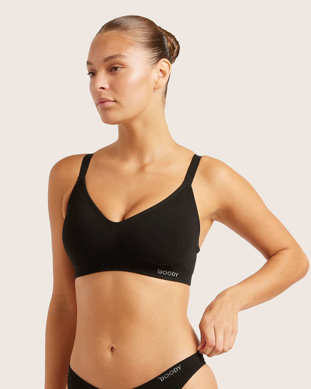 Wireless Full Bust T-Shirt Bra - Black
